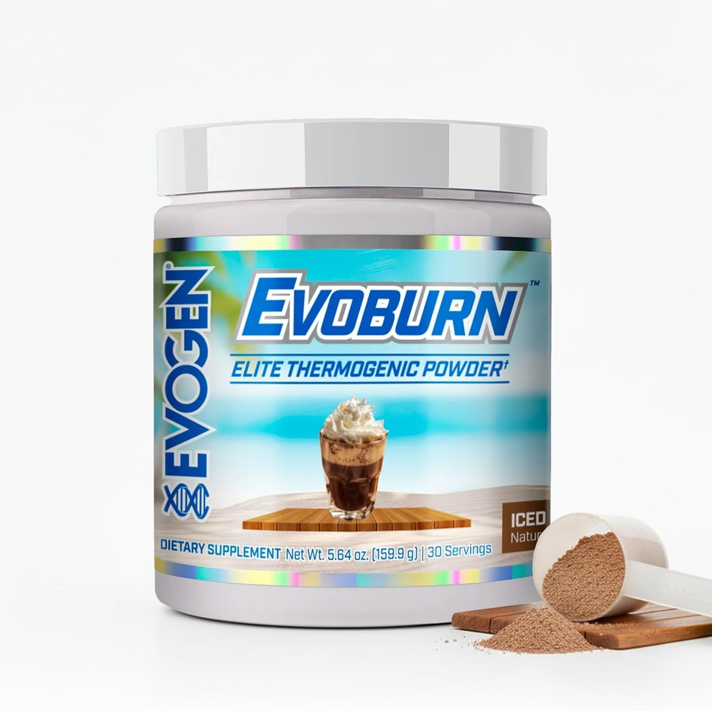 Evogen Evoburn - Thermogenic Fat Burner for Men & Women | Energy, Focus, & Appetite Control | Advanced Metabolism Booster Fat Burner Formula with MitoBurn & Caffeine | Iced Mocha Coffee | 30 Servings