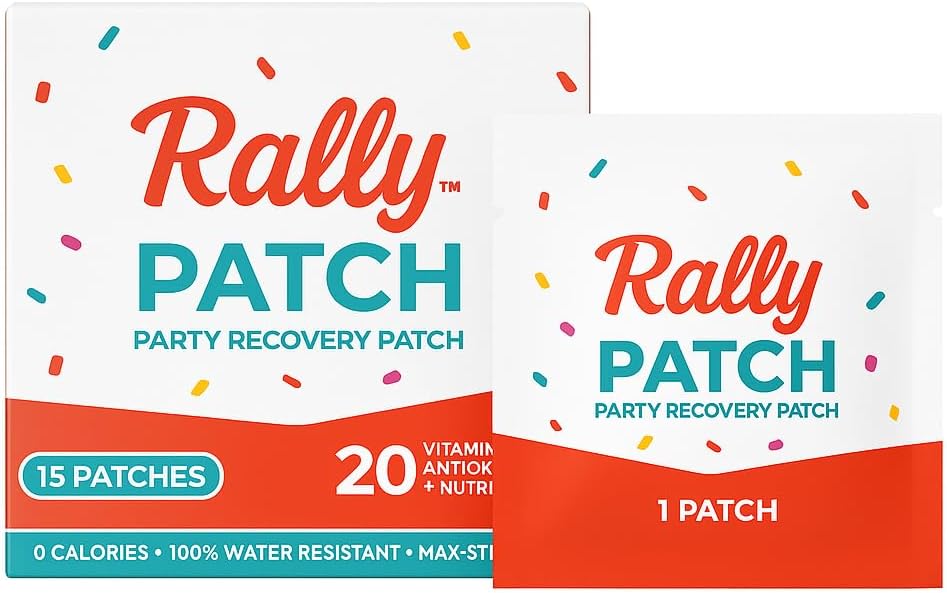 Rally Patch 30-Pack – Individually Wrapped Party Recovery Patches for Bachelorette Parties, Girls Trips, Festivals, Nights Out, Travel Essentials, After-Party Support (30 Pack)