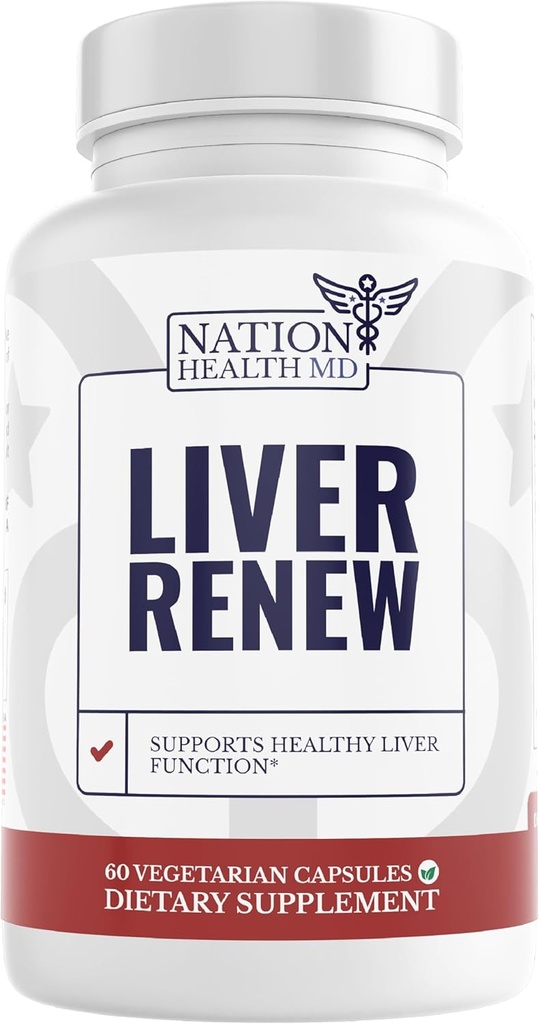 Liver Renew - Liver Cleanse Detox & Repair - Liver Support Supplement with Artichoke Extract, Milk Thisle, Dandelion and Turmeric - 60 Capsules