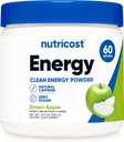 Nutricost Energy Complex (Green Apple) (60 Servings) - Clean Energy Powder, 300g Dietary Supplement