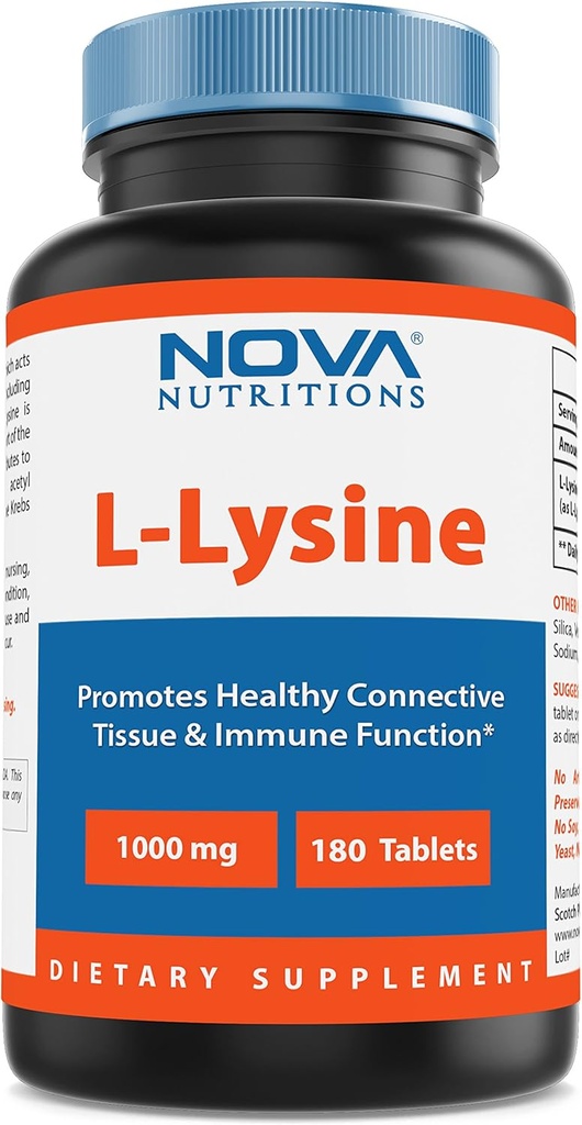 Nova Nutritions L-Lysine 1000 mg - 180 Tablets