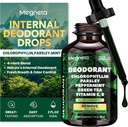 Chlorophyll Liquid Drops – Body Deodorizing Supplement for Women & Men – Detox, Energy & Skin Health Support– Vegan, Non-GMO, 2 Fl Oz