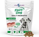Vital Planet - Flora Dog Probiotics, Dog Chews Supplement with 20 Billion Cultures and 11 Strains, Immune and Digestive Support Chewable Probiotics for Dogs, 30 Natural Bacon Flavored Soft Chews