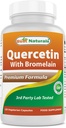 Best Naturals Quercetin with Bromelain Veggie Capsule - 800mg of Quercetin & 165 mg of Bromelain (2400 GDU/g), 120 Count