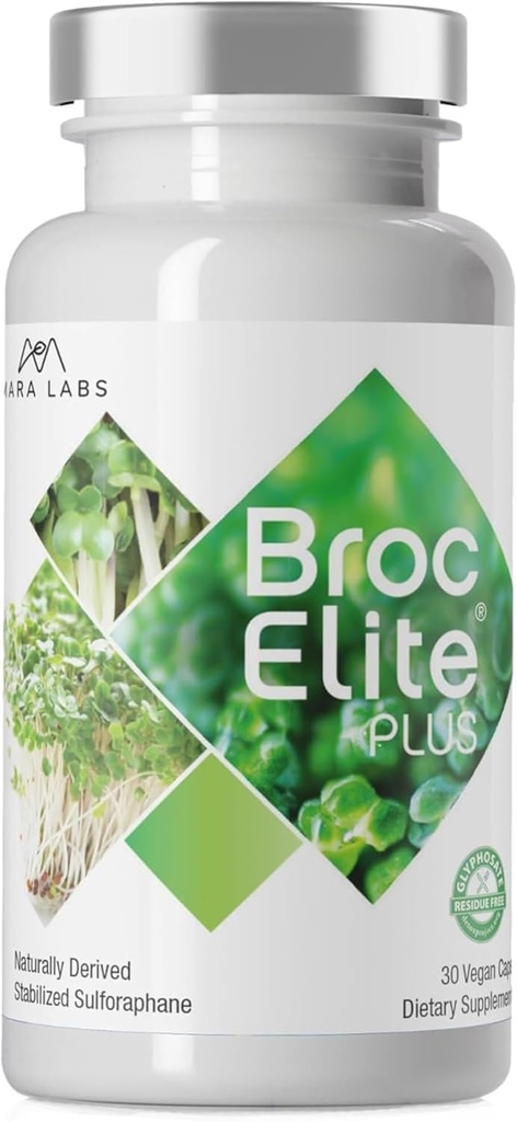 Mara Labs Broc Elite Plus | Broccoli Supplement w/Stabilized Sulforaphane Extract | Zero Glyphosate Residue | 30 Vegetable Capsules