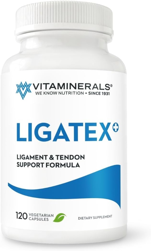 Vitaminerals® 18 Ligatex Plus | Ligament & Tendon Support* | Collagen I (Halal) | Turmeric | Manganese | 120 Veggie Caps