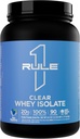 Rule 1 Clear Whey Isolate - 20g All-whey Isolate Protein, Over 9g EAAs, 300mg of Electrolyte Minerals, 90 Calories, Light, Crisp, and Refreshing Taste (27 Servings, Blue Raspberry)