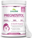 Zazzee PREGNOSITOL Powder, 6 Month Supply, Myo-Inositol and D-Chiro-Inositol 40:1 Fertility Blend, Free Scoop for Exact Dosage, Premium Balanced Formula, 183 Servings, Vegan, All-Natural and Non-GMO