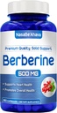 Easy Absorption Berberine Supplement 500mg | Herbal GLP-1 Nutritional Support Supplement with Berberine 500mg | Help Support Healthy Lifestyle | Made in The USA in cGMP Facilities (180 Day Supply)