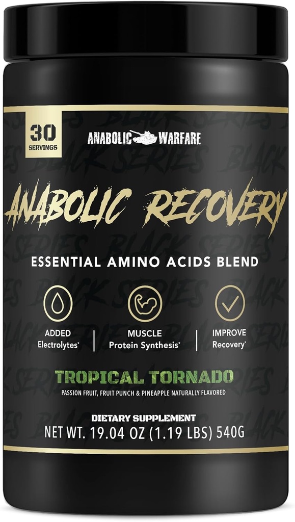Anabolic Recovery, Essential Amino Acids, Post Workout Recovery, Premium Hydration, Build Muscle* (Tropical Tornado, 30 Servings)