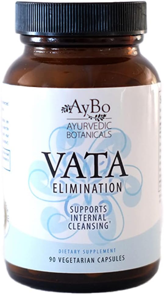 AyBo - Vata Elimination, Supports Elimination for Vata Dosha, Organic Herbal Supplement, 90 Vegetarian Capsules