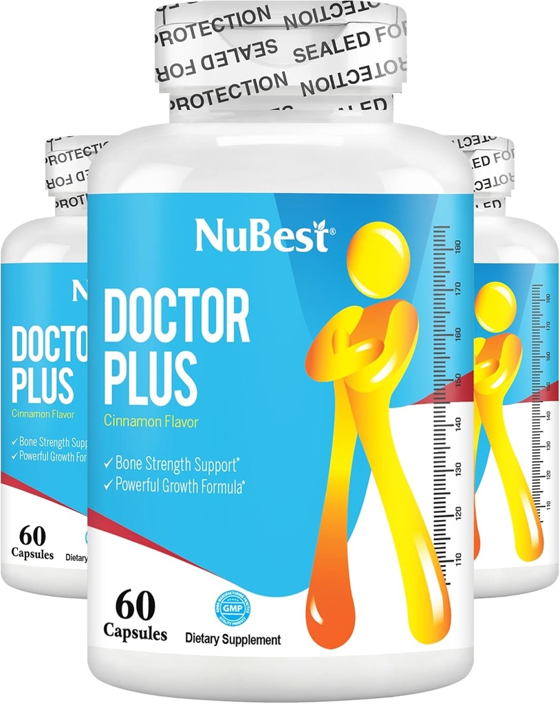 NuBest Doctor Plus - Powerful Bone Strength Formula - Supports Strong, Healthy Bones - Immunity & Wellness Support - for Children (10+) and Teens - 3 Pack | 3 Months Supply