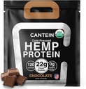 Organic Hemp Protein Powder, Plant Based and Vegan Protein Shake, Lactose and Dairy Free, Gluten Free, Clean and Natural- Chocolate (1 Serving)