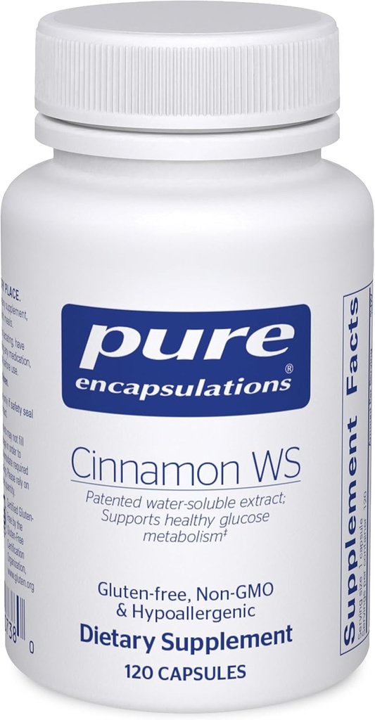 Pure Encapsulations Cinnamon WS | Patented Water-Soluble Extract for Healthy Carbohydrate Metabolism | 120 Capsules