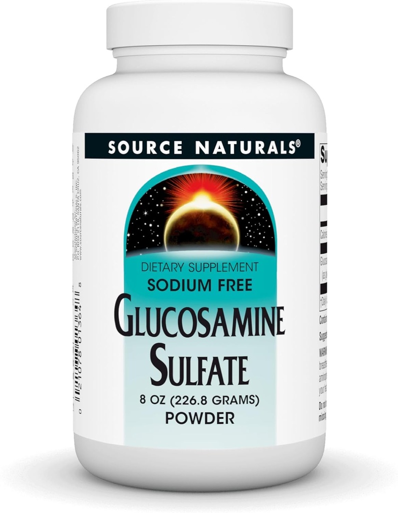 Source Naturals Glucosamine Sulfate, Sodium-Free Powder for Joint Support - 8 oz Powder