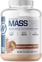 NutraOne Massone Mass Gainer Protein Powder Gain Mass Protein Meal Replacement (Chocolate Peanut Butter - 7 lbs.)