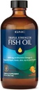GNC Triple Strength Fish Oil Liquid Supplement, Wild Deep Ocean Caught. with 1000mg EPA DHA Omega 3s, for, Heart, Brain, Skin, Eye, Joint Health, Natural Orange Flavor, 8 Fl Oz, 47 Servings