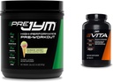 JYM Supplement Science Pre Jym Rainbow Sherbet Pre-Workout, 30 Servings & Vita JYM Multivitamin for Athletes, 60 Tablets Bundle