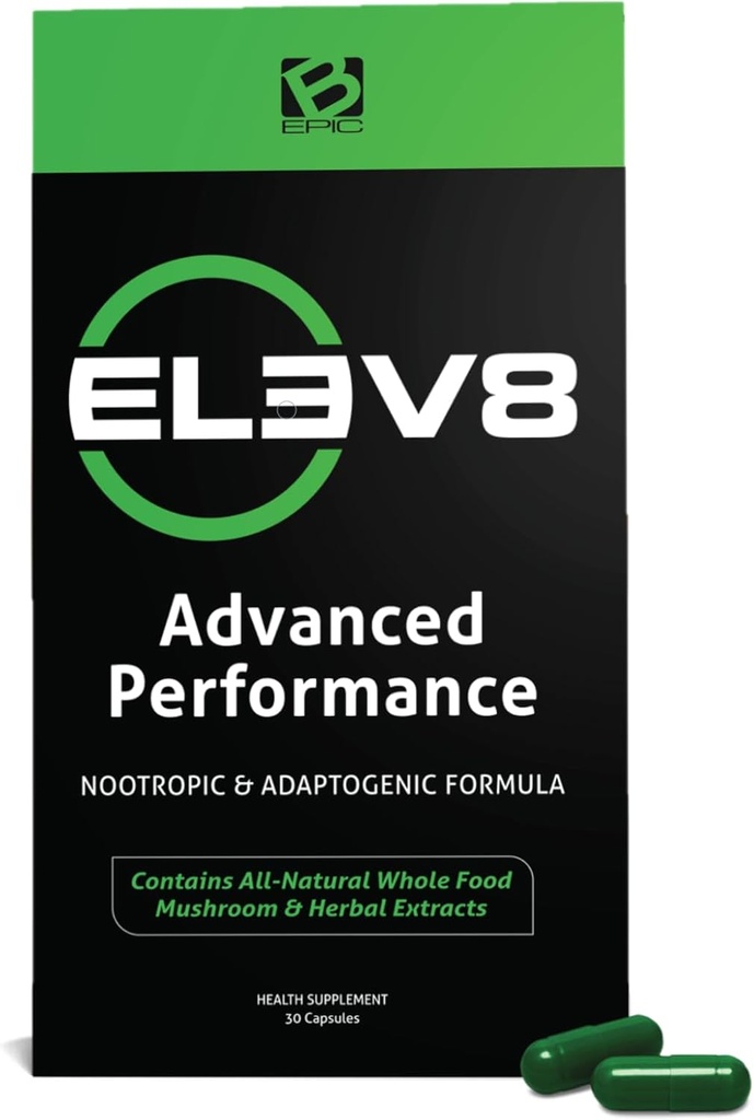 BEpic ELEV8 Advanced Performance Supplement - 30-Day Supply (30 Capsules) | Unlock Ancient Medicinal Secrets for Optimal Health and Functioning (Packaging May Vary)