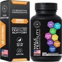 Fertility Supplements for Men - Zinc, Maca, Ashwagandha, L-Arginine - Male Vitality Conception for Him - Count and Motility Pregnancy Aid - Vitamins and Male Fertility Support Supplement - 120 Pills