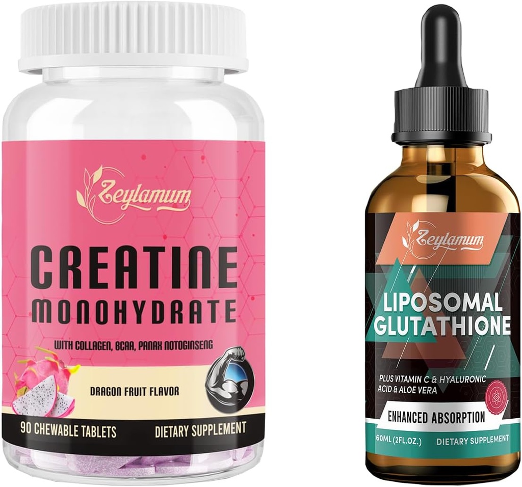 Liposomal Glutathione Liquid & Creatine Monohydrate