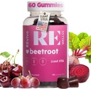 Beet Root Gummies with Grape Seed Extract Energy Supplements I Sugar Free Nitric Oxide Supplements for Men & Women I Overall Health & Blood Pressure Support I 60 Gummies - Cherry Flavor