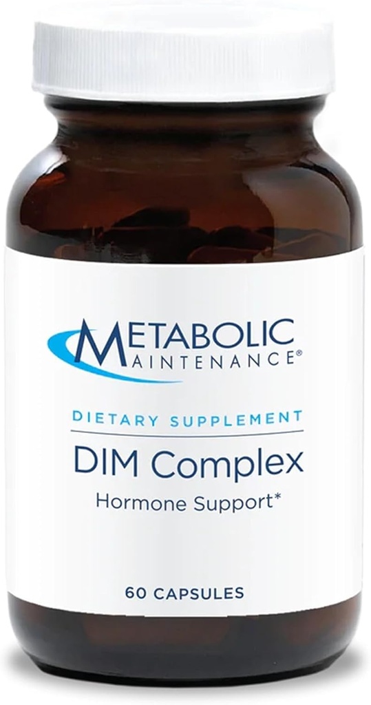 Metabolic Maintenance DIM Complex - 100mg DIM Supplement for Women and Men, Diindolylmethane for Hormone Balance, Estrogen, and Liver Health Support - 60 Vegetarian Capsules (Pack of 1)