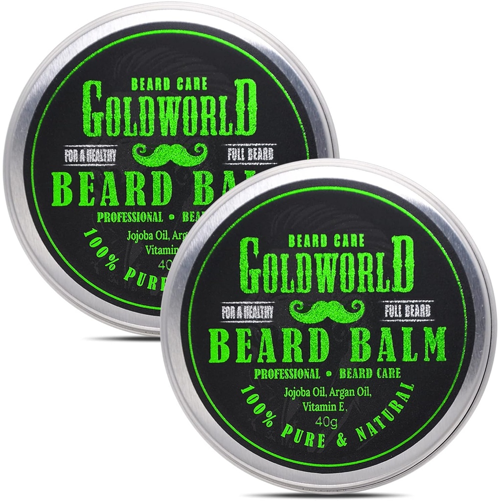 GoldWorld 2 Pack Beard Balm for Beard Grooming,Beard Care