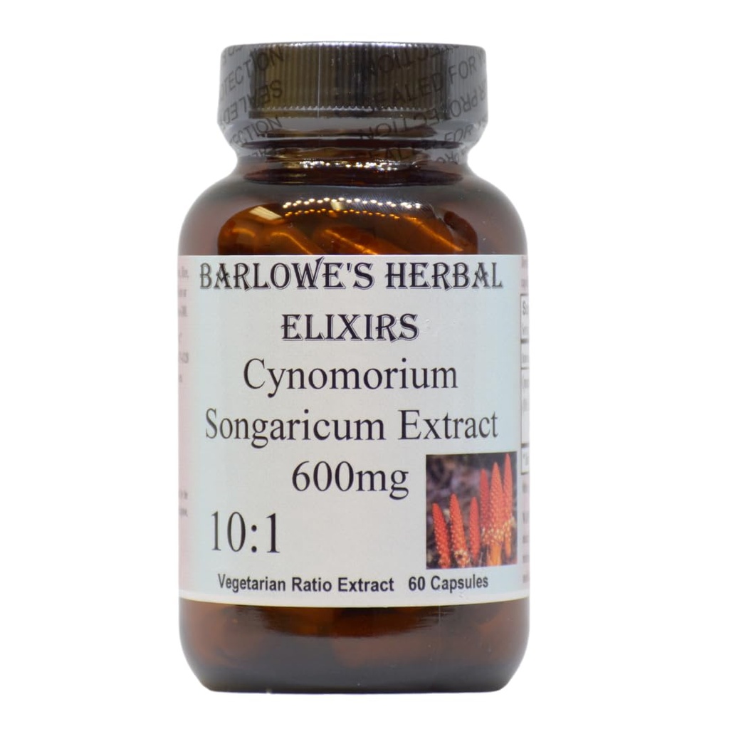 Cynomorium Songaricum Extract 10:1 | 600mg Per Capsule | Herbal Supplement for Stamina, Vitality & Wellness | 60 Vegan Capsules | Stearate-Free, Glass Bottled
