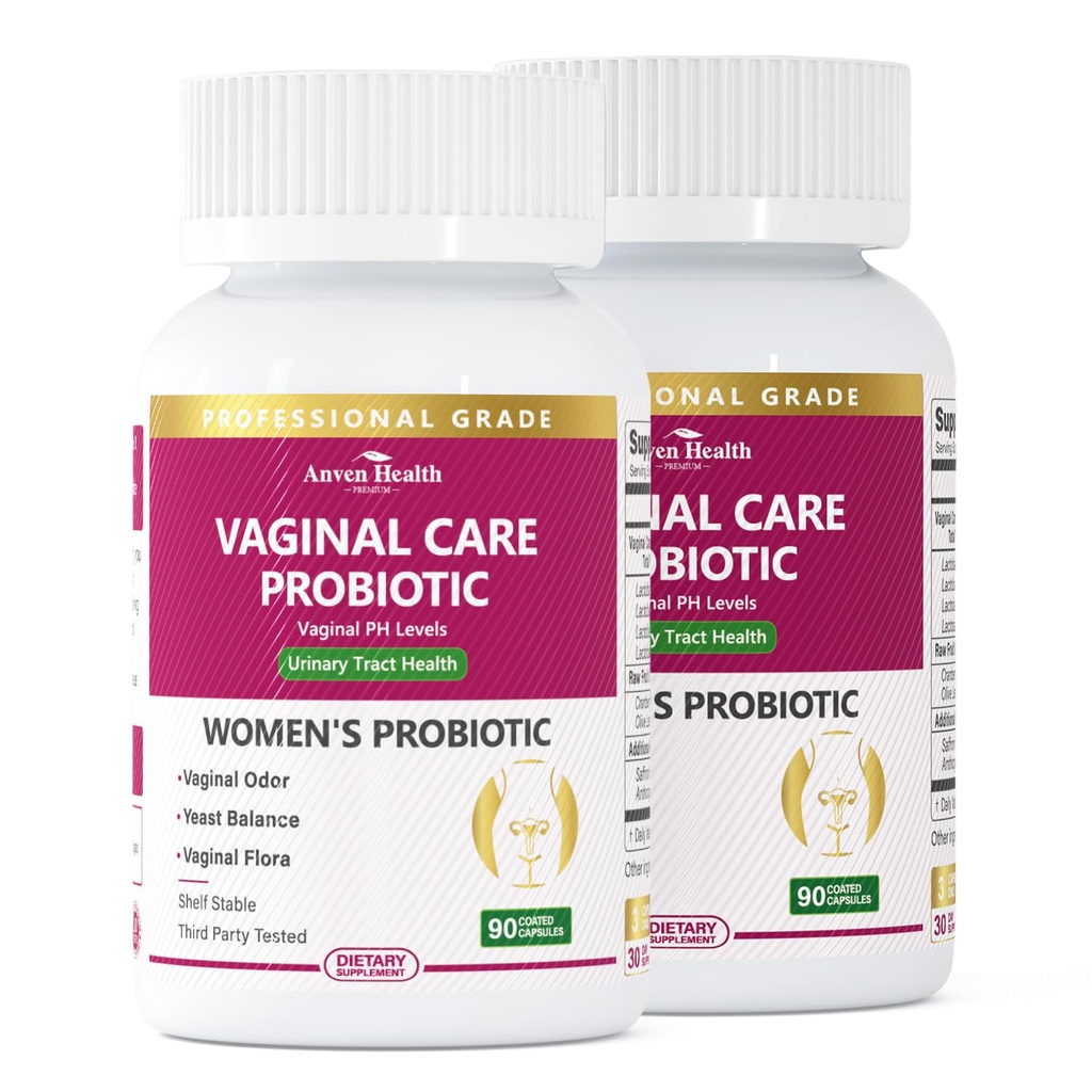 Vaginal Probiotics for Women pH Balance with Prebiotics - 60 Billion Womens Probiotic for Vaginal Flora, Odor, Yeast & Digestive Health with Saffron, Cranberry, Vegan & Non-GMO | 180 Caps