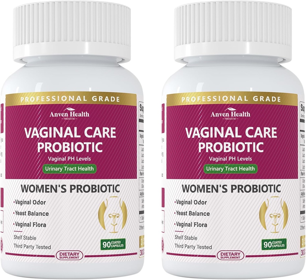 Vaginal Probiotics for Women pH Balance with Prebiotics - 60 Billion Womens Probiotic for Vaginal Flora, Odor, Yeast & Digestive Health with Saffron, Cranberry, Vegan & Non-GMO | 180 Caps