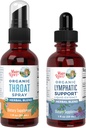 MaryRuth Organics Throat Spray (Unflavored) & Lymphatic Cleanse Drops | USDA Organic, Clean Label Project Verified® | Vitamins for Throat Relief, Immunity & Overall Health | Vegan, Gluten Free, Non-G