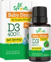 Carlyle Baby Vitamin D3 Liquid Drops | 400 IU | .31oz (9.2 mL) 1 Year Supply (365 Servings) | Vegetarian, Non-GMO, and Gluten Free by Lil' Sprouts