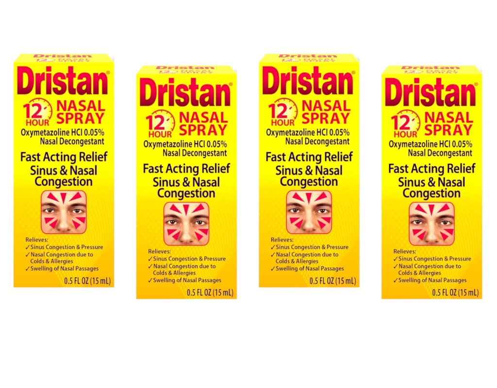 Dristan 12-Hour Nasal Spray 0.50 oz (Pack of 4)