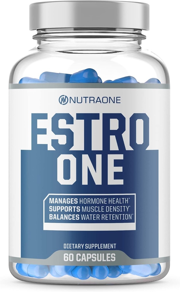 NutraOne EstroOne Hormone Support for Men Natural Strength, Mood, and Drive Support* (60 Capsules)