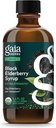 Gaia Herbs Black Elderberry Syrup - Immune Support Supplement - Made with Organic Black Elderberries (Sambucus nigra) for Immune System* - USDA Certified Organic Formula - 5.4 Fl Oz (32-Day Supply)