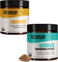 FreshCap Mushrooms Energy Bundle (Cordyceps Powder and Ultimate Mushroom Complex Powder)