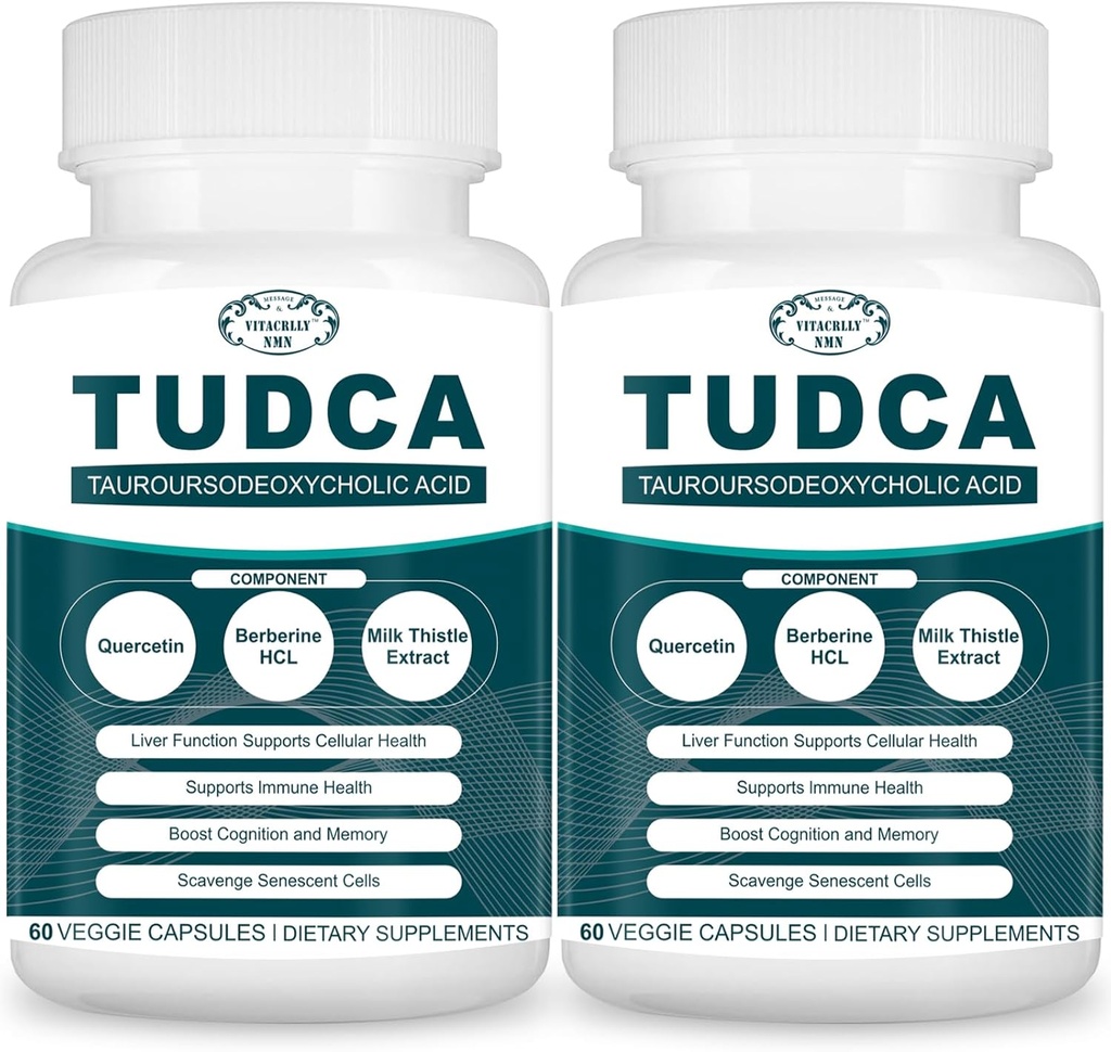 2200MG TUDCA Liver Supplements - Bile Salts Supplement Complex for Liver Detox & Cleanse, Gallbladder Cleanse, Digestive Health 120 Capsules