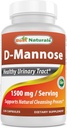 Best Naturals D-Mannose Capsules - Urinary Tract Cleanse Supplement 1500mg/Serving - 120 Count