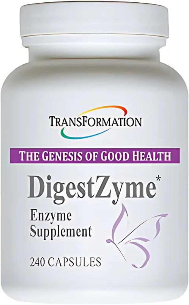 TRANSFORMATION THE GENESIS OF GOOD HEALTH Enzymes Natural DigestZyme Supplement Formula for Overall Health, Nutrient Absorption, Support Digestion During Pregnancy & Lactation, Children's Digestive