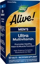 Nature's Way Alive! Men's Daily Ultra Multivitamin, High Potency Formula, Promotes Heart & Muscle Function*, with Methylated Vitamin B12, Gluten Free, 60 Tablets