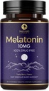 Melatonin 10mg Fast Dissolve Supplements, Sleep Support Supplement for Adults - Extra Strength 10 mg Melatonin Tablet for Restful Sleep Support, Strawberry Flavor, Sugar-Free Non-GMO - 60 Day Supply
