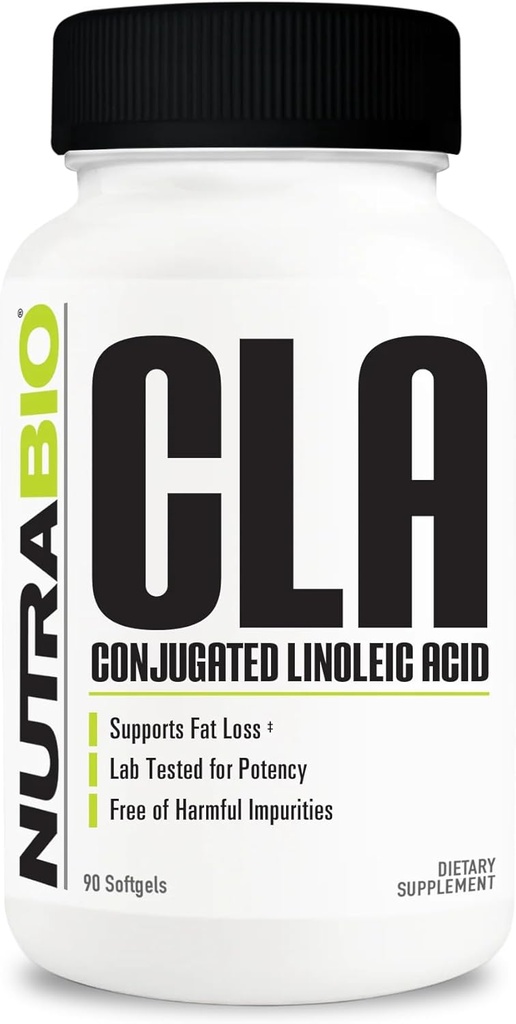NutraBio CLA Conjugated Linoleic Acid Supplement, 800mg - 90 Softgels