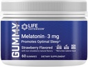 Life Extension Gummy Science™ Melatonin (Strawberry), 3 mg, Optimal Sleep Support, Healthy circadian Rhythm, Cellular Defense, Gluten-Free, Non-GMO, Vegetarian, 60 Gummies