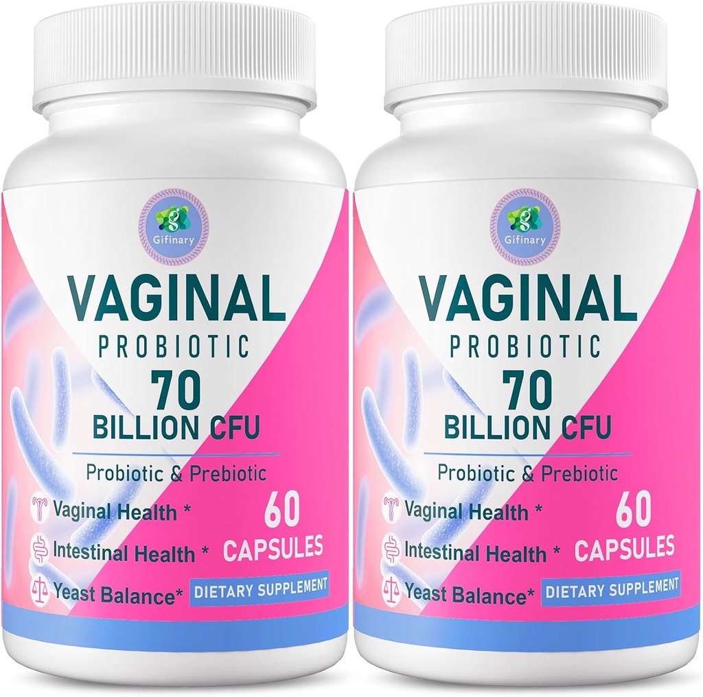 Vaginal Probiotics, 70 Billion CFU 13 Strains Probiotics for Women, with Prebiotic & D-Mannose, Womens Probiotic for Vaginal Health, Urinary, pH Balance, Immune & Digestive, 120 Capsules