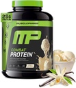 MusclePharm Combat Protein Powder, Vanilla Flavor, Fuels Muscles for Productive Workouts, 5 Protein Sources including Whey Protein Isolate & Egg Albumin, Gluten Free, 4 lb, 52 Servings