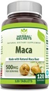 Herbal Secrets Maca Supplement | 500 Mg Per Serving | 120 Tablets | Non-GMO | Gluten Free | Made in USA