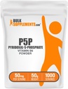 BulkSupplements.com Pyridoxal 5 Phosphate Powder - P-5-P Vitamin B6 Supplement, P-5-P 50mg - P5P Supplement, Gluten Free, 50mg of per Serving, 50g (1.8 oz) (Pack of 1)
