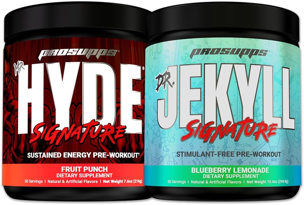 PROSUPPS Mr. Hyde Signature Fruit Punch and Dr. Jekyll Signature Blueberry Lemonade Bundle