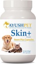 Ayush Pet Neem Plus - Neem Supplement for Dogs, Skin and Coat Support for Pets with Itchy Skin, Herbal Capsules with Triphala and Neem for Gut and Immune Health - 90 Capsules